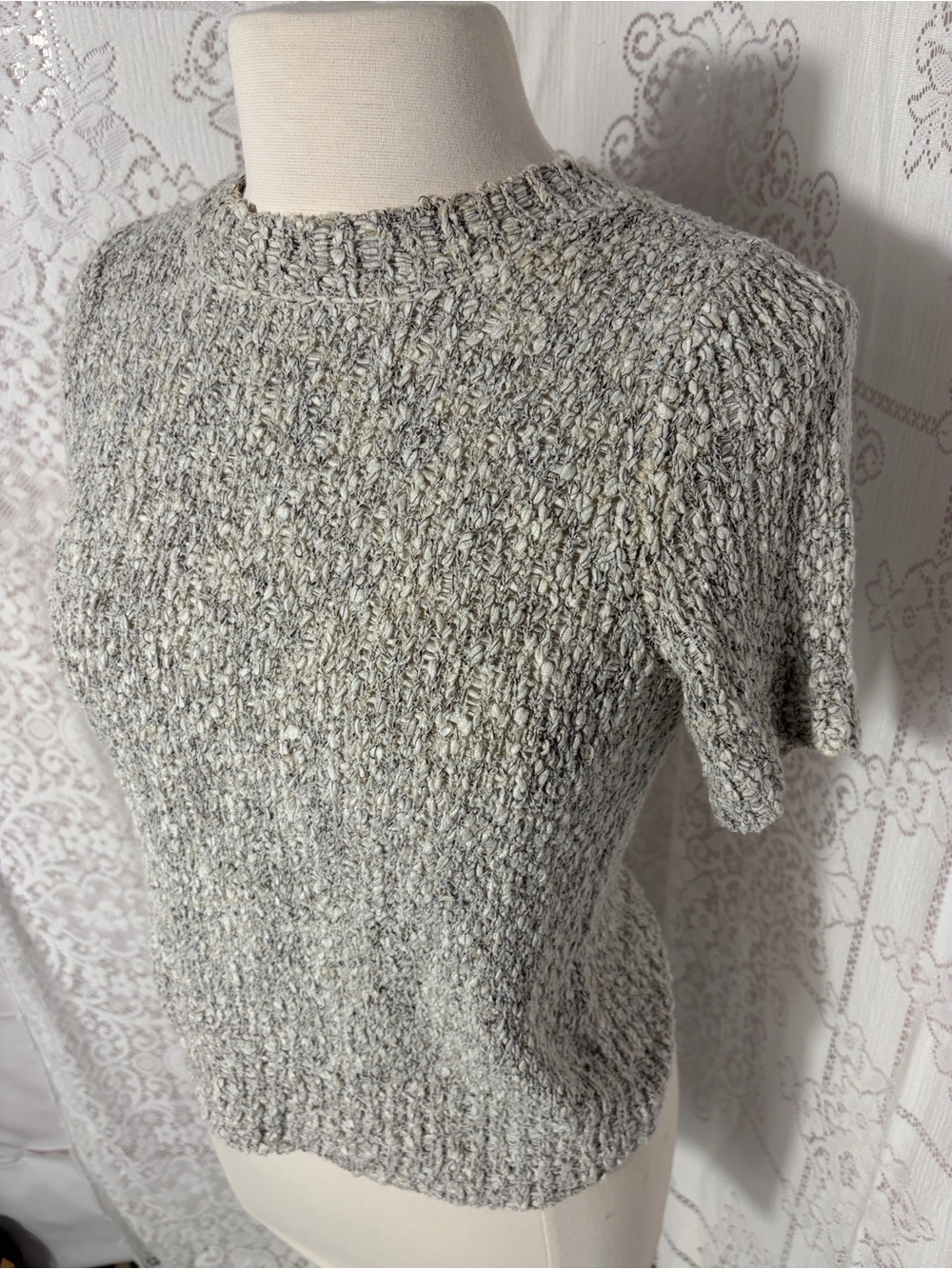 525 America Heathered Gray Short-Sleeve Knit Top
